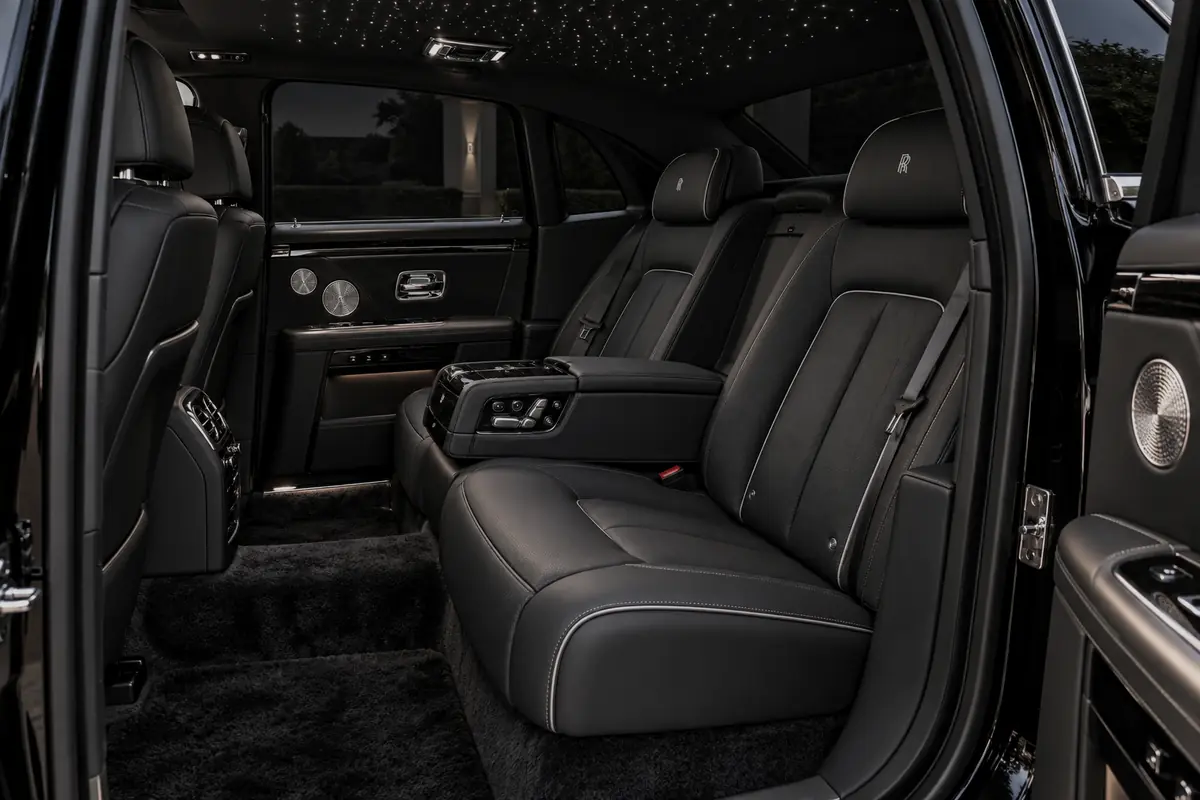 Rear seats of a Rolls-Royce Ghost